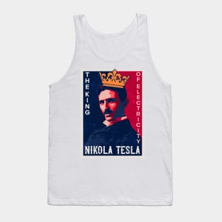 The king of electricity , retro portrait Nikola Tesla Tank Top